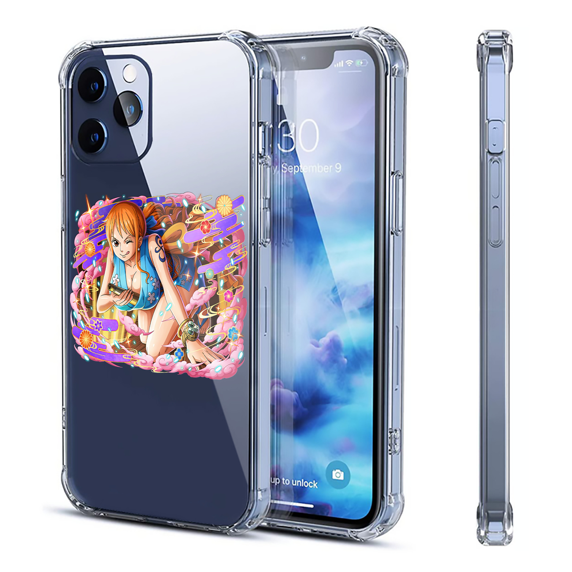 （画像用） ワンピース ナミ ONE PIECE Nami 【iPhone 12シリーズ対応】透明スマホケース（クリアソフトケース）